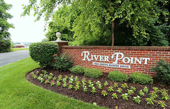 Property sign at River Point Apartments, Essex