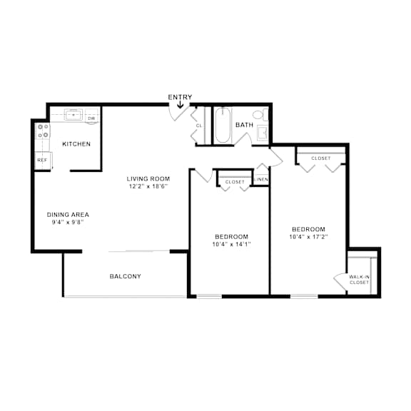 A black and white image of a floor plan for a house.