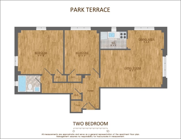 2C Floor Plan at Park Terrace, Washington, Washington