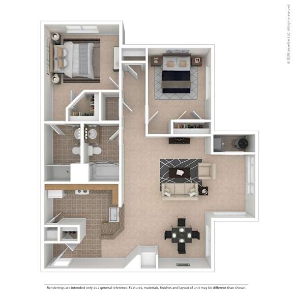 a floor plan of a house with a bedroom and a living room