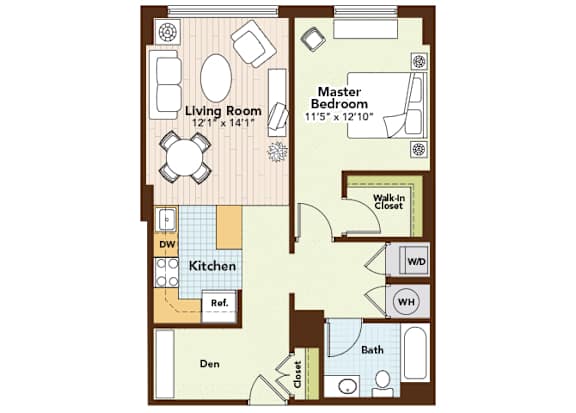 Cobalt Floorplan at Argent Apartments, Silver Spring, MD 20910