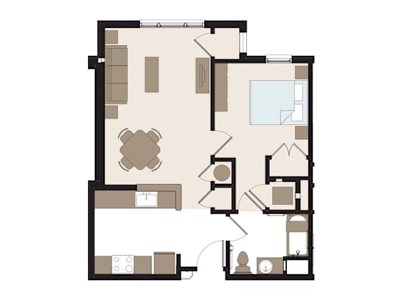 The Oriole Floor Plan at Chapel Springs Apartments, Perry Hall, 21128
