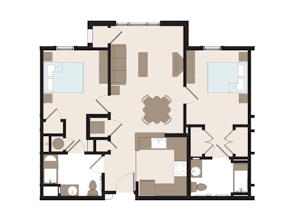 The Camden Floor Plan at Chapel Springs Apartments, Maryland