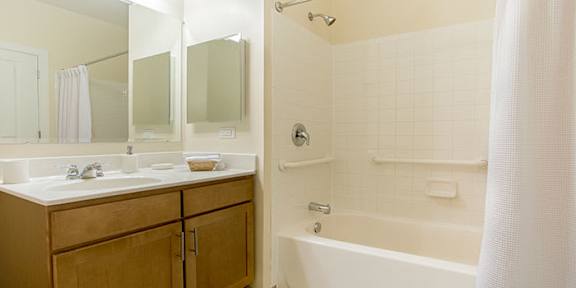 Bathroom with Shower at Chapel Springs Apartments, Maryland, 21128