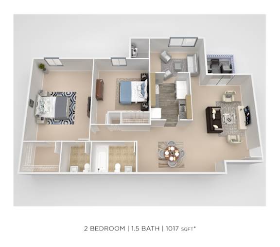 2BR 1.5 BA 1017 sqft at Columbia Pointe, Columbia, MD, 21045