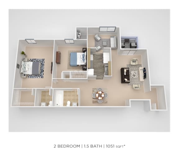 2BR 1.5 BA 1051 sqft at Columbia Pointe, Maryland , 21045