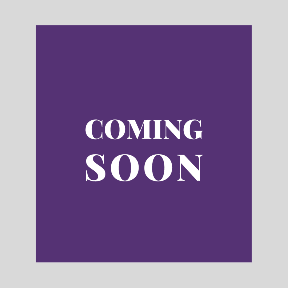 a purple box with the words coming soon on it