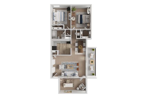 A detailed floor plan of a house with labeled rooms.