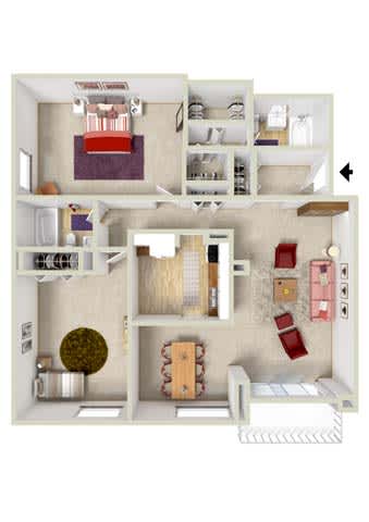 2 bed 2 bath A at Charlestowne North Apartments, Greenbelt, MD, 20770
