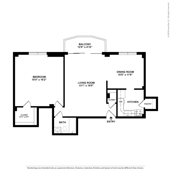 1 Bed, 1 Bath 598_739sqft at The Brittany, Washington, DC