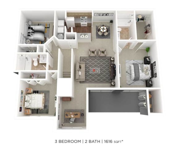 Floor Plan  bedroom floor plan | the madison at ballston station