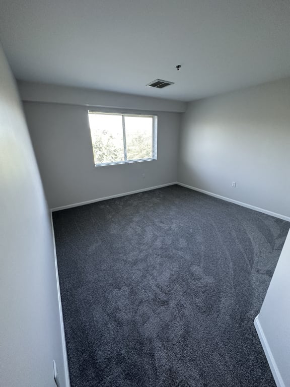 an empty room with carpet and a window at Carisbrooke at Manchester Apartments, New Hampshire, 03102