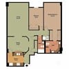 a picture of a floor plan of a house at Carisbrooke at Manchester Apartments, Manchester, New Hampshire