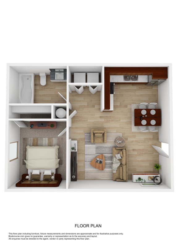 1 bedroom floor plan  at Chelsea Place apartments Lithonia, GA