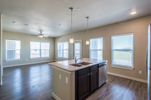 Wood Floor Dining Room at Century Palm Bluff, Texas, 78374