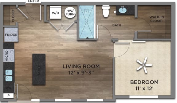 Cherokee Floor Plan at Century Baxter Avenue, Kentucky
