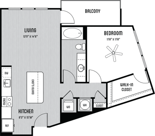 Acadian Floor Plan at Marley EAV, Atlanta, GA, 30316