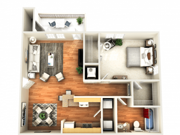 AZALEADELUXE Floor Plan at Peaks at Gainesville, Gainesville, GA, 30507