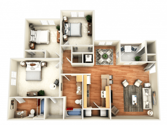 CANALILY Floor Plan at Peaks at Gainesville, Gainesville, Georgia