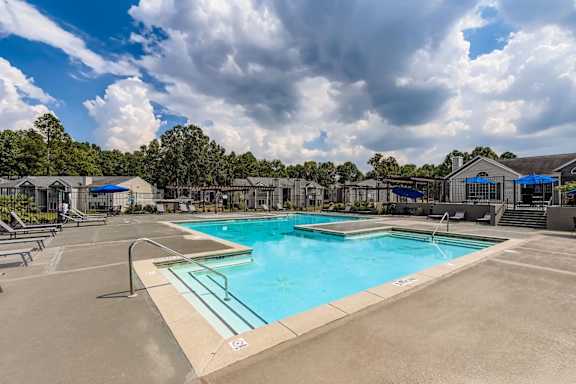 A large outdoor swimming pool at Keita 1875, Georgia