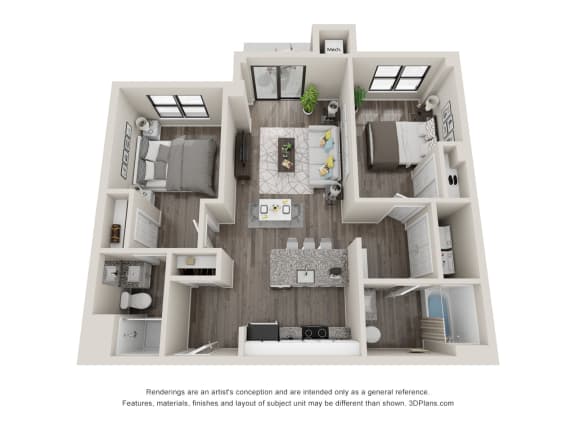 2 bed 2 bath C5 Floor Plan 2 bed 2 bath C5 Floor Plan at Latitude at South Portland Apartment, Maine, 04106