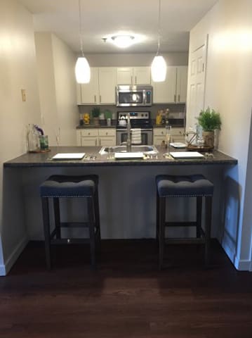 Newly Renovated Apartments Kitchens at Stonefarm, Lebanon, New Hampshire