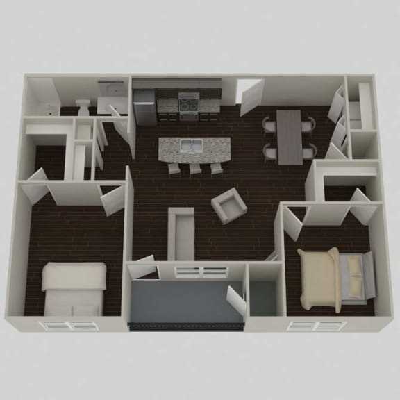 a floor plan of a house with a lot of furniture at Park 33, Goshen