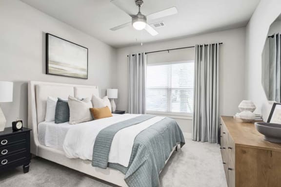 Bedroom With Expansive Windows at Mark at Wildwood, Oxford, Florida
