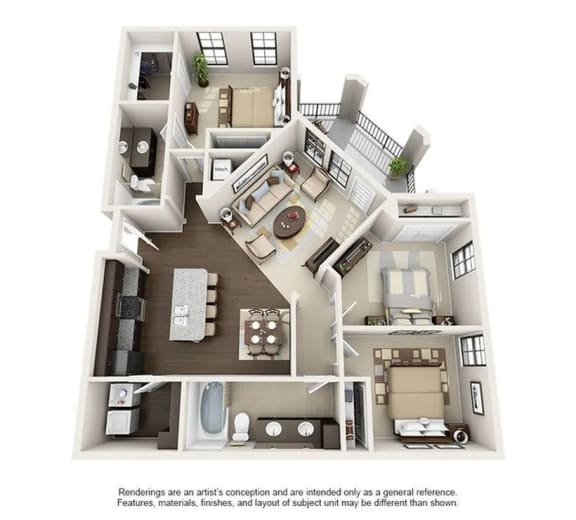 a 1 bedroom floor plan is shown in this illustration