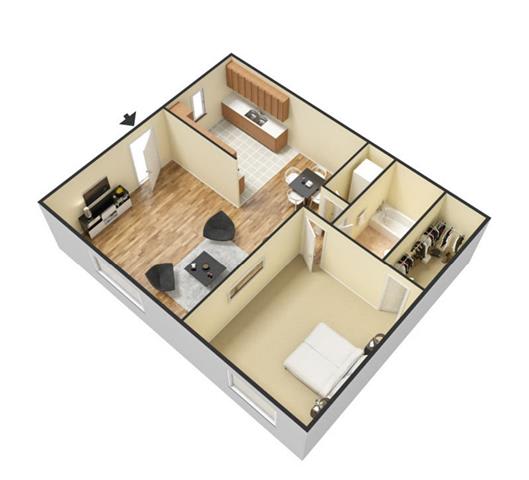 A1C Floor Plan Image at Retreat at Palm Pointe,