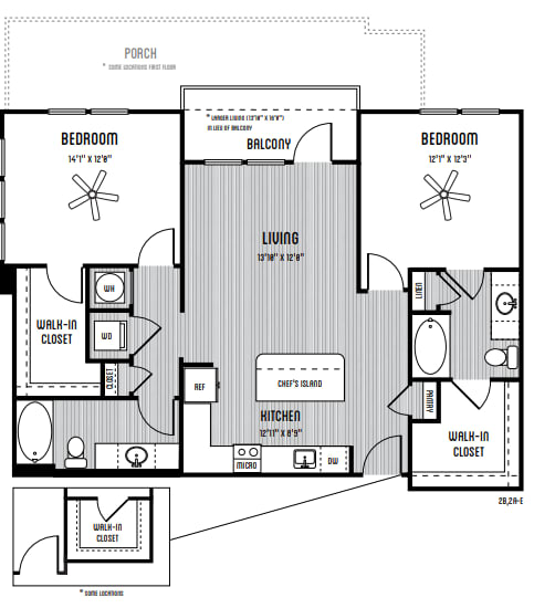 a floor plan of a home at Marley EAV, Atlanta, GA, 30316