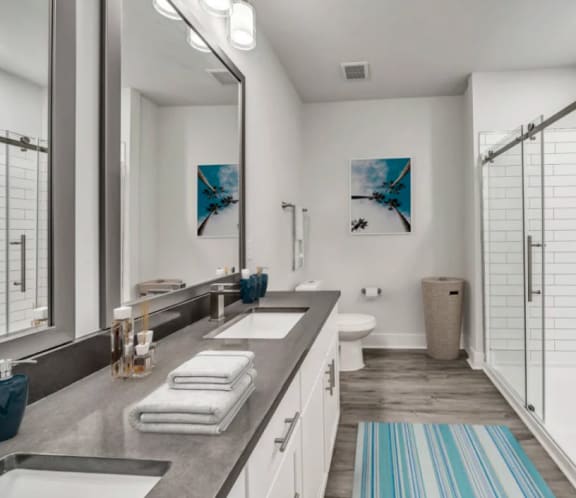 beautiful spa like bathroom at The Charles Apartments , Destin, 32541
