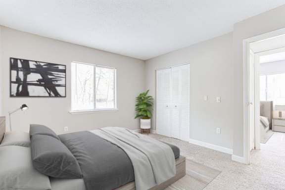 Bedroom with cozy bed at Lory of Harbison, Columbia, 29212