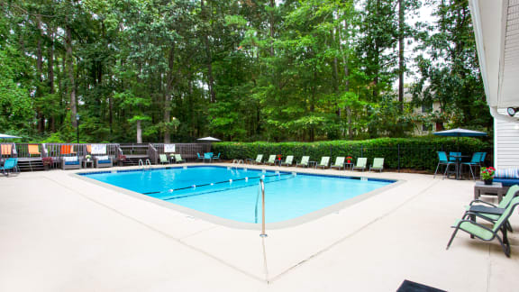 An outdoor swimming pool at Lory of Harbison in Columbia, SC
