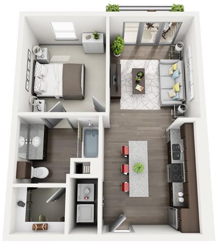 Barcelona 1Bed_1Bath at Century Medical District, Dallas, Texas