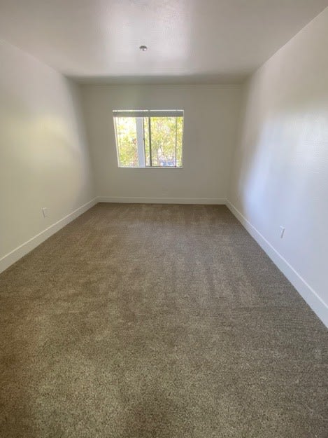an empty room with a window