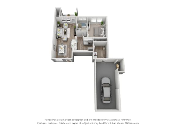 A1 Floor Plan at Bridge at Canyon Creek, Austin, TX, 78726