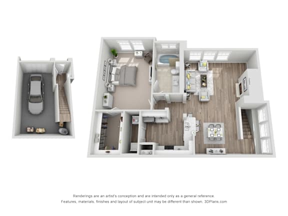 A3 Floor Plan at Bridge at Canyon Creek, Texas, 78726