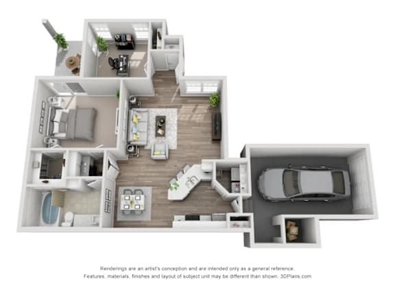 B1 Floor Plan at Bridge at Canyon Creek, Texas, 78726