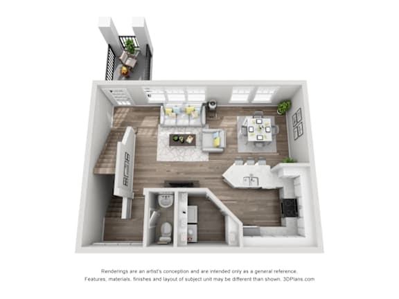 B3 Floor Plan at Bridge at Canyon Creek, Austin, 78726