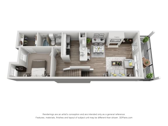 C1 Floor Plan at Bridge at Canyon Creek, Austin, Texas