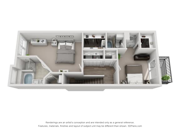 C1 Floor Plan at Bridge at Canyon Creek, Austin, 78726