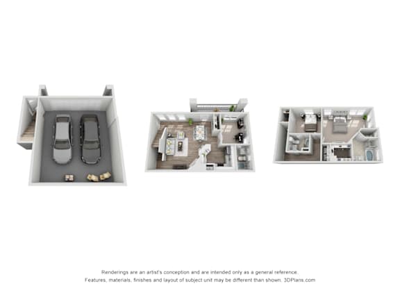 C2 Floor Plan at Bridge at Canyon Creek, Austin, 78726