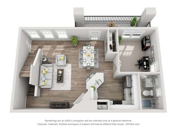 C2 Floor Plan at Bridge at Canyon Creek, Austin, TX, 78726