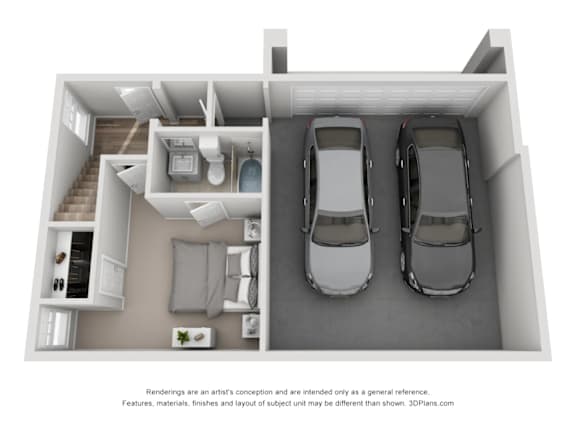 D1 Floor Plan at Bridge at Canyon Creek, Texas