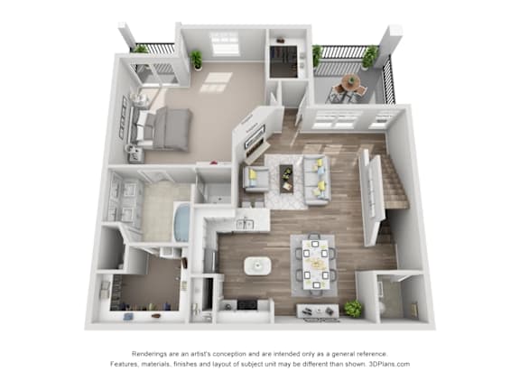 D2 Floor Plan at Bridge at Canyon Creek, Austin, TX, 78726