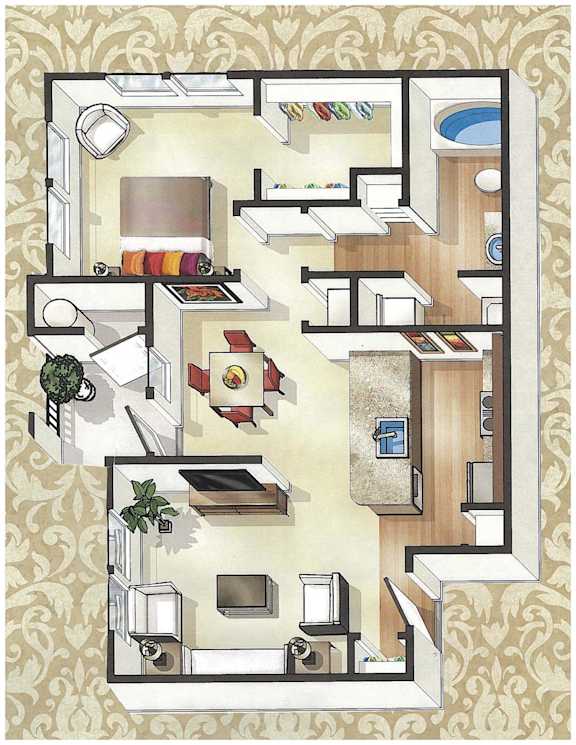 A3 Floorplan at The James on South First, Austin, Texas