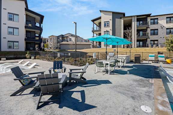 Poolside Patio at Bridge at Tech Crossing, Austin, Texas