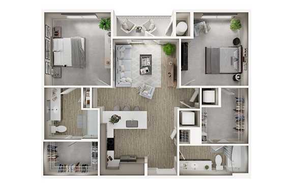 B1 Floor Plan at Lucent, Texas, 78754