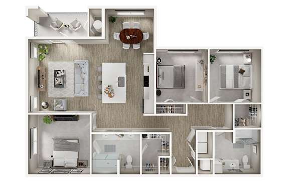 C1 Floor Plan at Lucent, Austin, TX